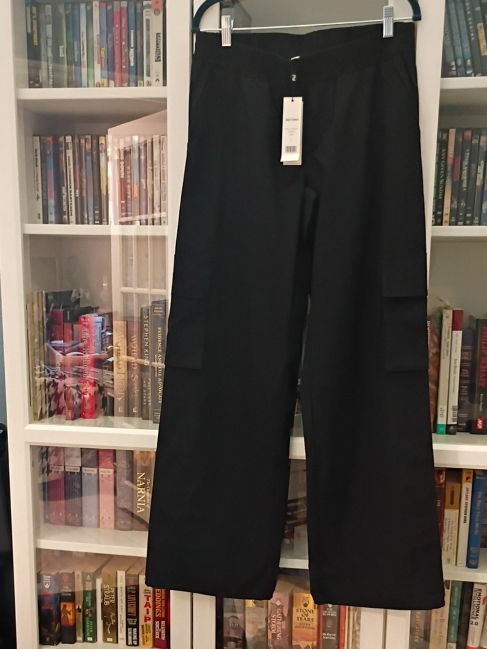 Juicy Couture Black Wide-Leg Cargo Trousers